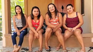 Upskirts of 3 Salvadorian bi-otches showcasing their panties
